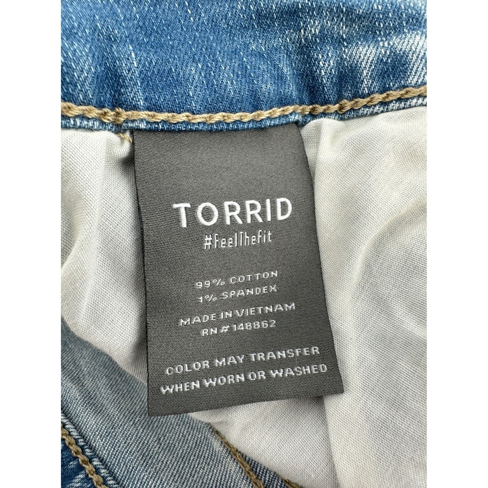 Torrid Denim Shorts Womens 18 Blue High-Rise Perfect 7" Vintage Stretch NWT - Picture 6 of 10